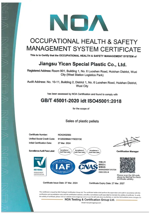 CERTIFICATEOF OCCUPATIONAL HEALTHAND SAFETY MANAGEMENTSYSTEM CERTIFICATION