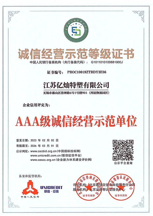 Integrity Management Demonstration Level Certificate